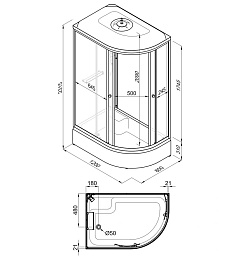 Triton Душевая кабина Коралл Лайт В левая 120/80 Щ0000068947 – фотография-4